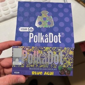 PolkaDot Blue Acai Shroom Chocolate Bar